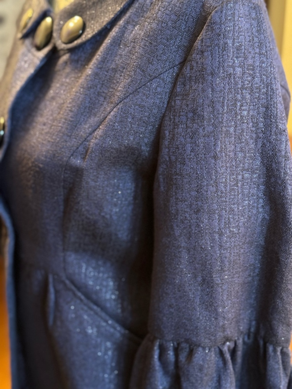 mac & jac Navy Button-Front Jacket - Picture 5 of 6